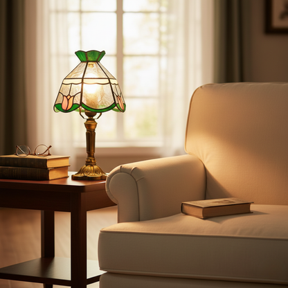 Lámpara de mesa LED barroca Flor de Tulipán