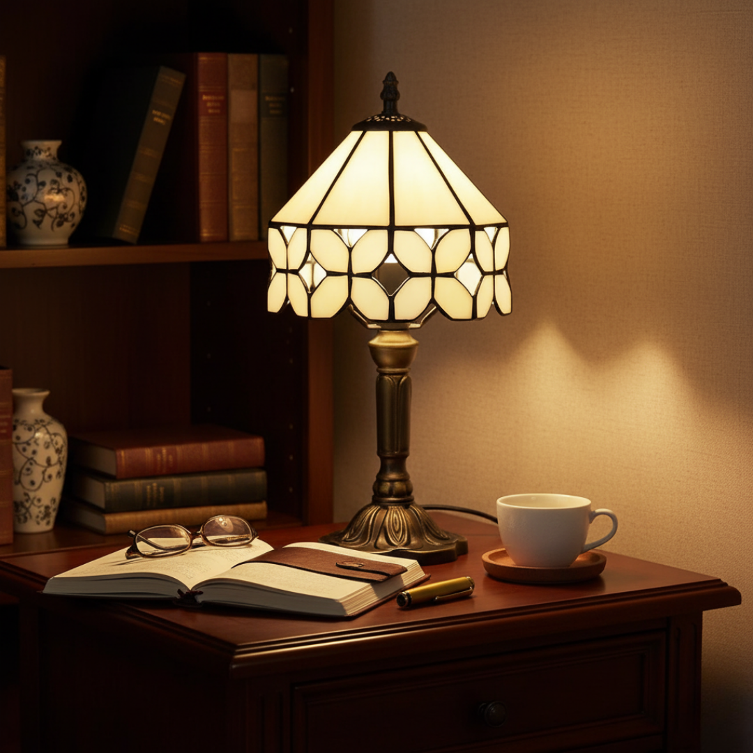 Lámpara de mesa LED estilo barroco antiguo