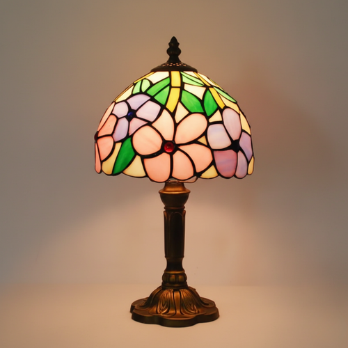 Lámpara de mesa LED inspirada en el barroco Flor Pastel